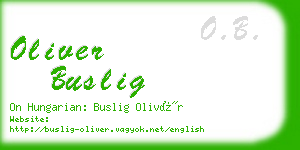 oliver buslig business card